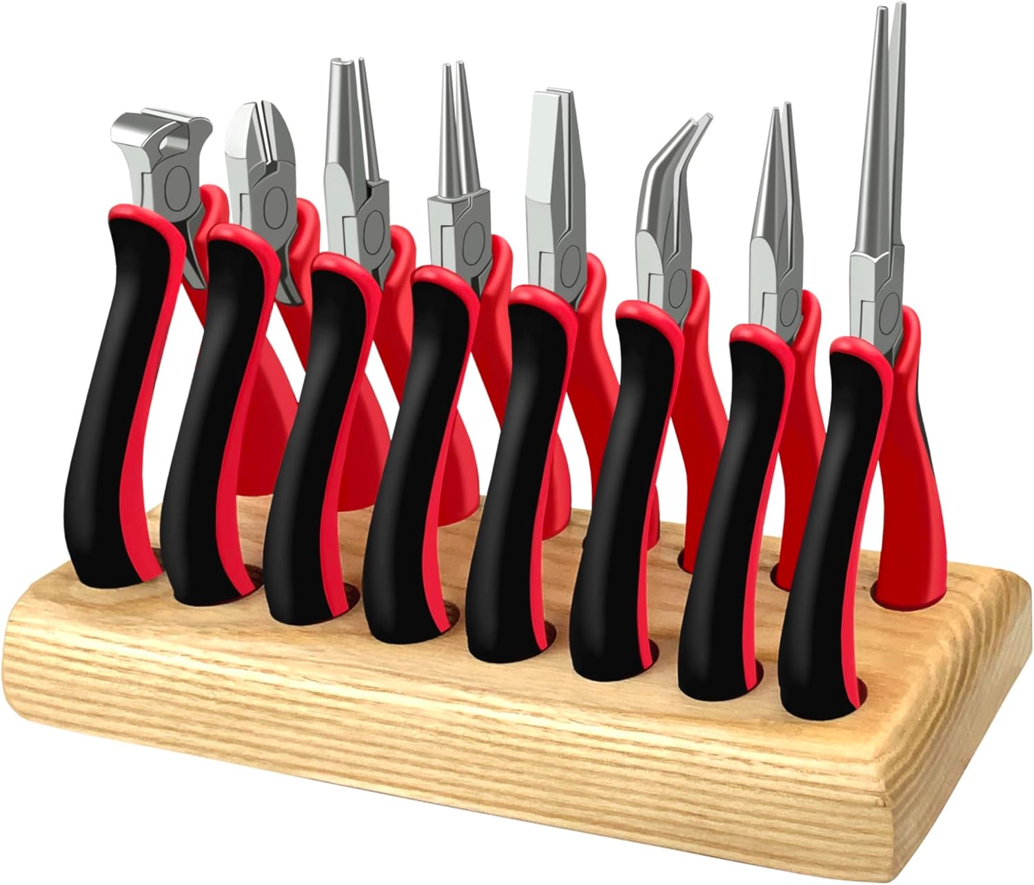 8PCS Jewelry making tools, jewelry tools set with Wood Holder,Professional jewelry pliers idear for DIY jewelry repair, wire wrapping, beading, crafting, crimping, and cutting - Crafty Corner