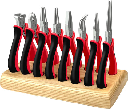 8PCS Jewelry making tools, jewelry tools set with Wood Holder,Professional jewelry pliers idear for DIY jewelry repair, wire wrapping, beading, crafting, crimping, and cutting - Crafty Corner