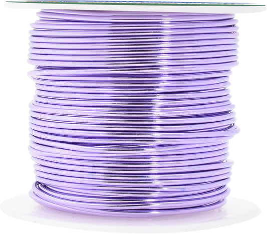 Mandala Crafts 16 Gauge Anodized Aluminum Craft Wire for Jewelry Making - 100 FT Colored Flexible Lavender Wire - Bendable for Bonsai Armature Crafting Sculpting - Crafty Corner