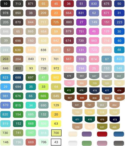 ROSYMENG Acrylic Paint Markers, 154 Colors + 8 Metal Colors - Large Ink Capacity, High Coverage with Brush Tip Acrylic Paint Pens, Suitable for Wood, Glass, Rock, and Fabric - Student School Supplies