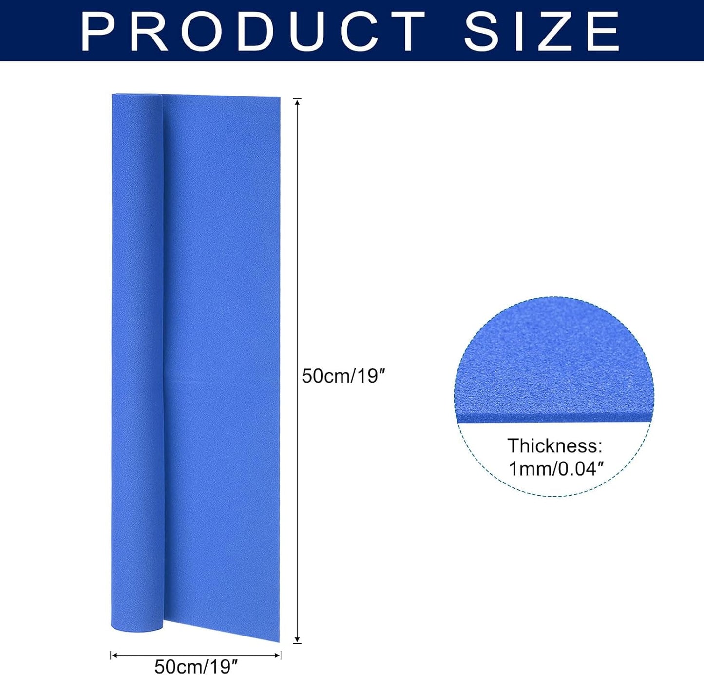 MECCANIXITY Foam Sheets Crafts 19x19 Inch 1mm EVA Craft Foam Paper Foam Sheets for Crafts Projects DIY Cosplay Modeling, Dark Blue