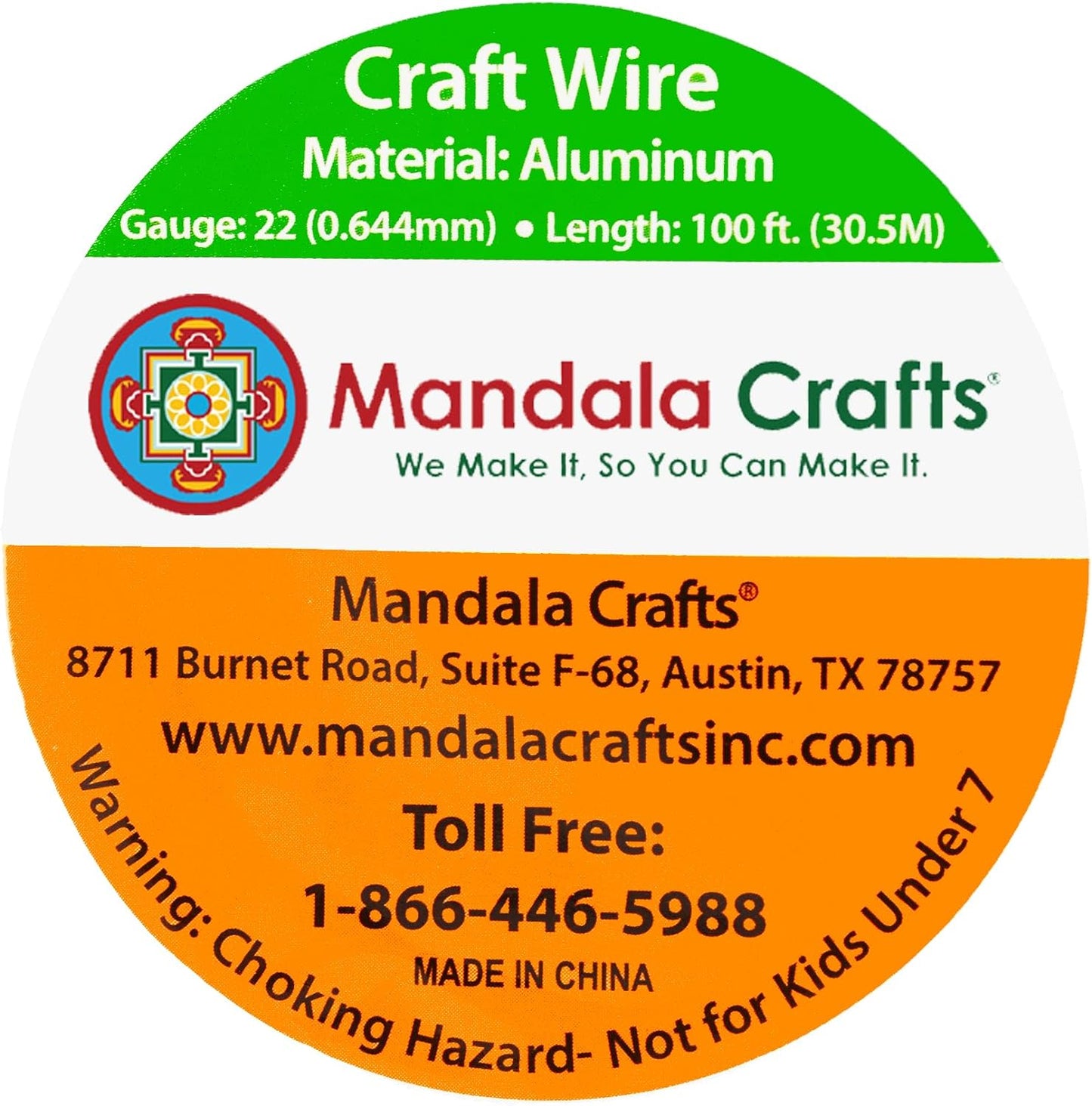 Mandala Crafts 22 Gauge Anodized Aluminum Craft Wire for Jewelry Making - 100 FT Colored Flexible Hot Pink Wire - Bendable for Bonsai Armature Crafting Sculpting - Crafty Corner