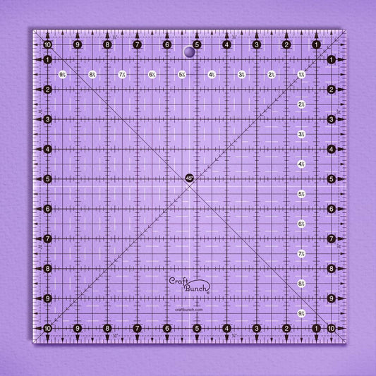 Non-Slip Square Quilt Template Ruler (10.5" x 10.5")