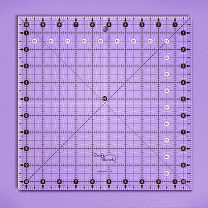 Non-Slip Square Quilt Template Ruler (10.5" x 10.5")