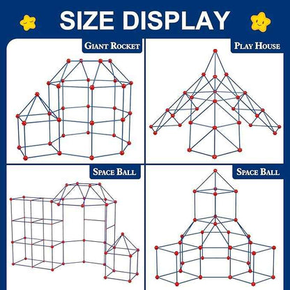 Fort Building Kit for Kids,STEM Construction Toys, Educational Gift for 4 5 6 7 8 9 10 11 12 Years Old Boys and Girls,Ultimate Creative Set for Indoor & Outdoors Activity,200 Pcs,Original