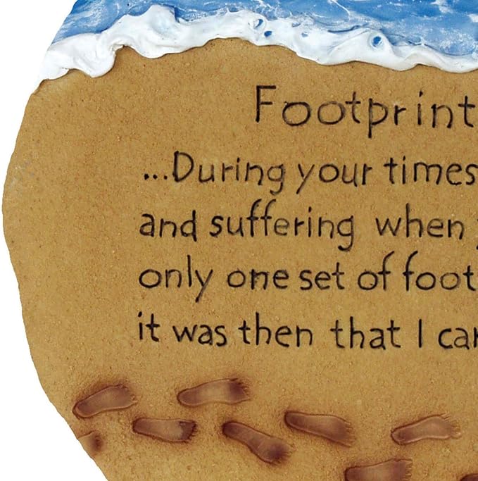 Spoontiques - Garden Décor - Footprints Stepping Stone - Decorative Stone for Garden