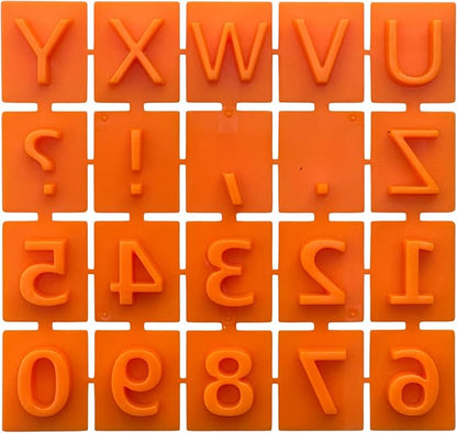Double-Sided Letter & Number Stone Stamps for Concrete – 40-Piece Alphabet & Number Stamp Set for DIY Stepping Stones, Cement Crafts, Mosaics & Clay