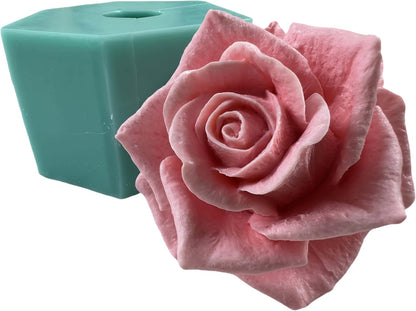 Bloom Rose Flower 3D Silicone Mold for Resin Flower Soap Candle Making DIY Molds Wedding Cake Mold Epoxy Decorating Craft Mould Baking Tools