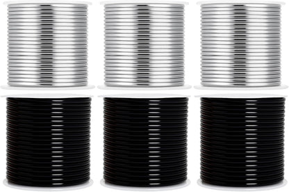 Mandala Crafts 13 Gauge Anodized Aluminum Craft Wire for Jewelry Making - 300 FT Colored Flexible Silver Black Wire - Bendable for Bonsai Armature Crafting Sculpting - Crafty Corner