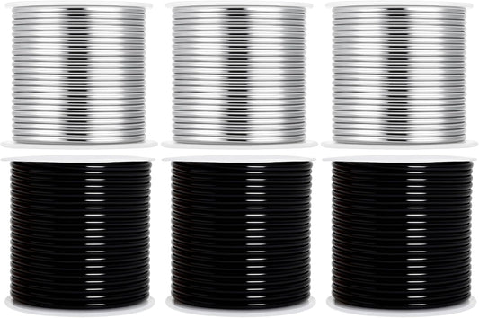 Mandala Crafts 13 Gauge Anodized Aluminum Craft Wire for Jewelry Making - 300 FT Colored Flexible Silver Black Wire - Bendable for Bonsai Armature Crafting Sculpting - Crafty Corner