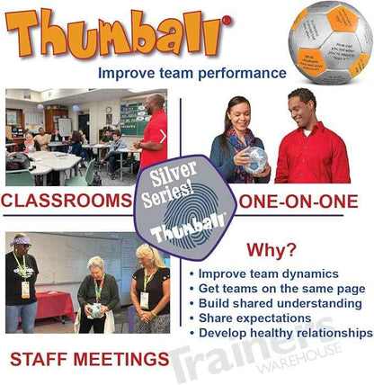 Trainers Warehouse 6" Thumball Collection, 32 Prompts for Conversation, Team Building, Relationship and Training