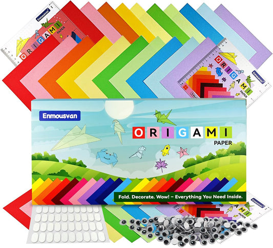 Origami Kit for Kids | 220 Sheets 6x6 Inch Origami Paper in 10 Colors & Child-Friendly Tools | Perfect for Hands-on Creative Art & Craft Projects | Ideal Gift for Ages 5-8 8-12. - Crafty Corner