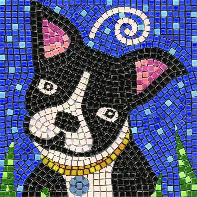 Adult Mosaic Crafts Project Kits: Get Creative and Have Fun, Square 7inch (20cm) Dog