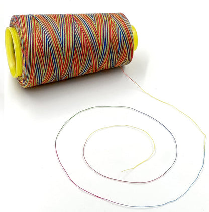 Tortoise 4 Cones of 3000 Yards Each Spool Thread for All Purpose, Serger, Overlock, Quilting, Sewing Machine - 100% Polyester - 40S/2 Rainbow
