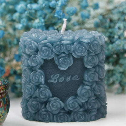 3D Rose Silicone Candle Molds Soap Molds Lovely Wedding Candle Molds Fondant Cake Moulds for Birthday Valentine's Day Wedding