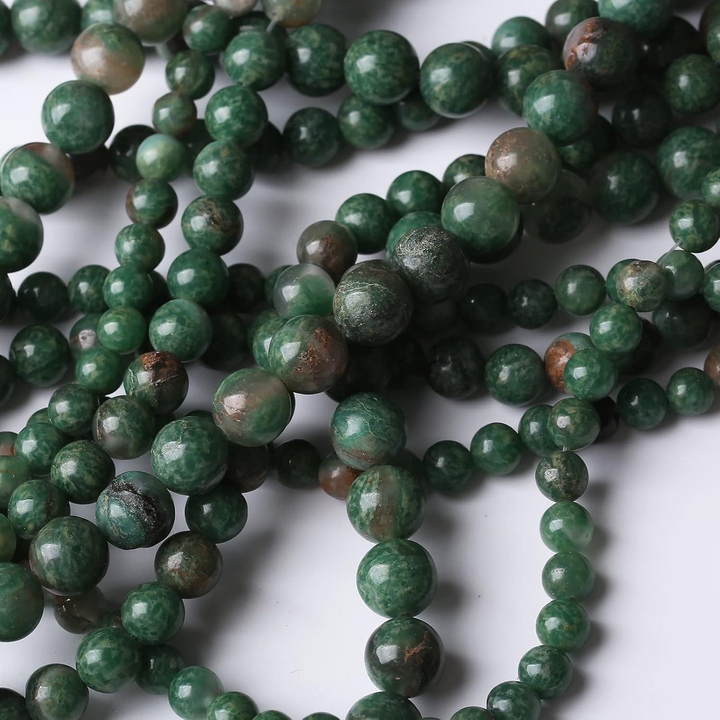 60PCS 6MM Rhyosite Stone Beads Energy Healing Beads for DIY Jewelry Bracelet Necklace Making for Jewelry Making15Inch
