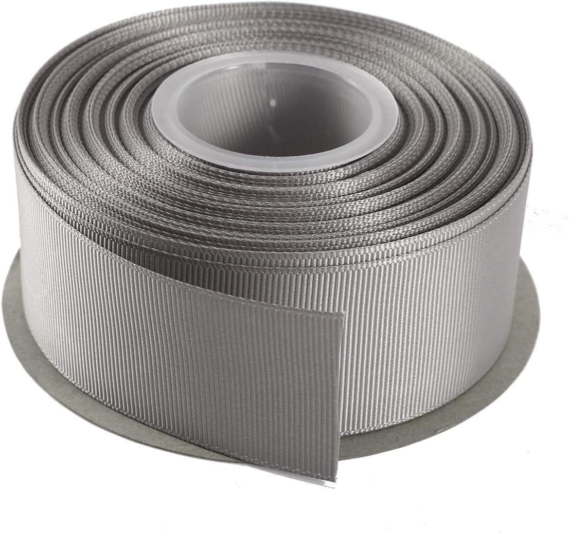 ITIsparkle 11/2" Inch Grosgrain Ribbon 25 Yards-Roll Set for Gift Wrapping Cake Decoration Party Favor Hair Braids Hair Bow Baby Shower Decoration Floral Arrangement Craft Supplies, Silver Ribbon - Crafty Corner