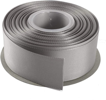 ITIsparkle 11/2" Inch Grosgrain Ribbon 25 Yards-Roll Set for Gift Wrapping Cake Decoration Party Favor Hair Braids Hair Bow Baby Shower Decoration Floral Arrangement Craft Supplies, Silver Ribbon - Crafty Corner