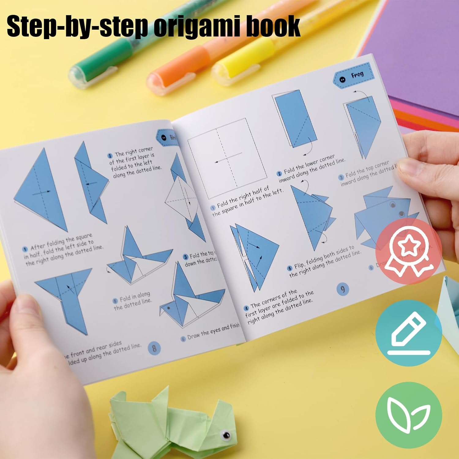 Koogel 250Sheets Origami Paper Craft Kits, Color Paper 6"x 6" with Origami Book, DIY Art Projects Set for Beginners - Crafty Corner