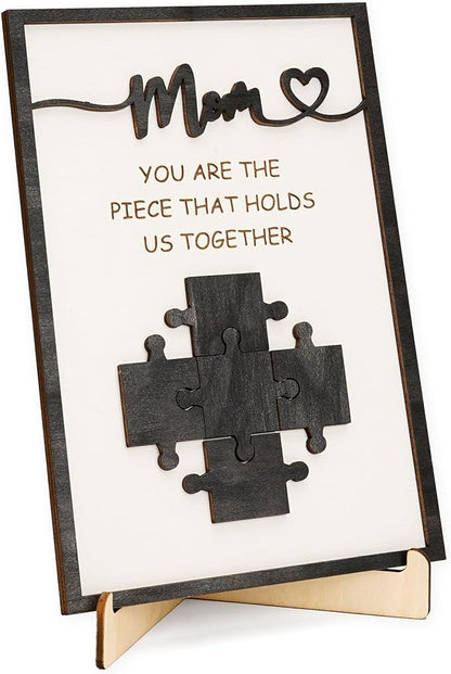 Mothers day gifts for mom from daughter/son - You Are the Piece That Holds Us Together – Gifts for Mom- Customized Moms Puzzle Piece Sign, Best Presents for Moms, Best mommm Ever Gift, Mothers Dayy Decor for Mother's Day