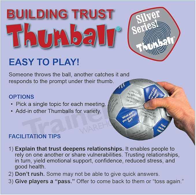 Trainers Warehouse 6" Thumball Collection, 32 Prompts for Conversation, Team Building, Relationship and Training