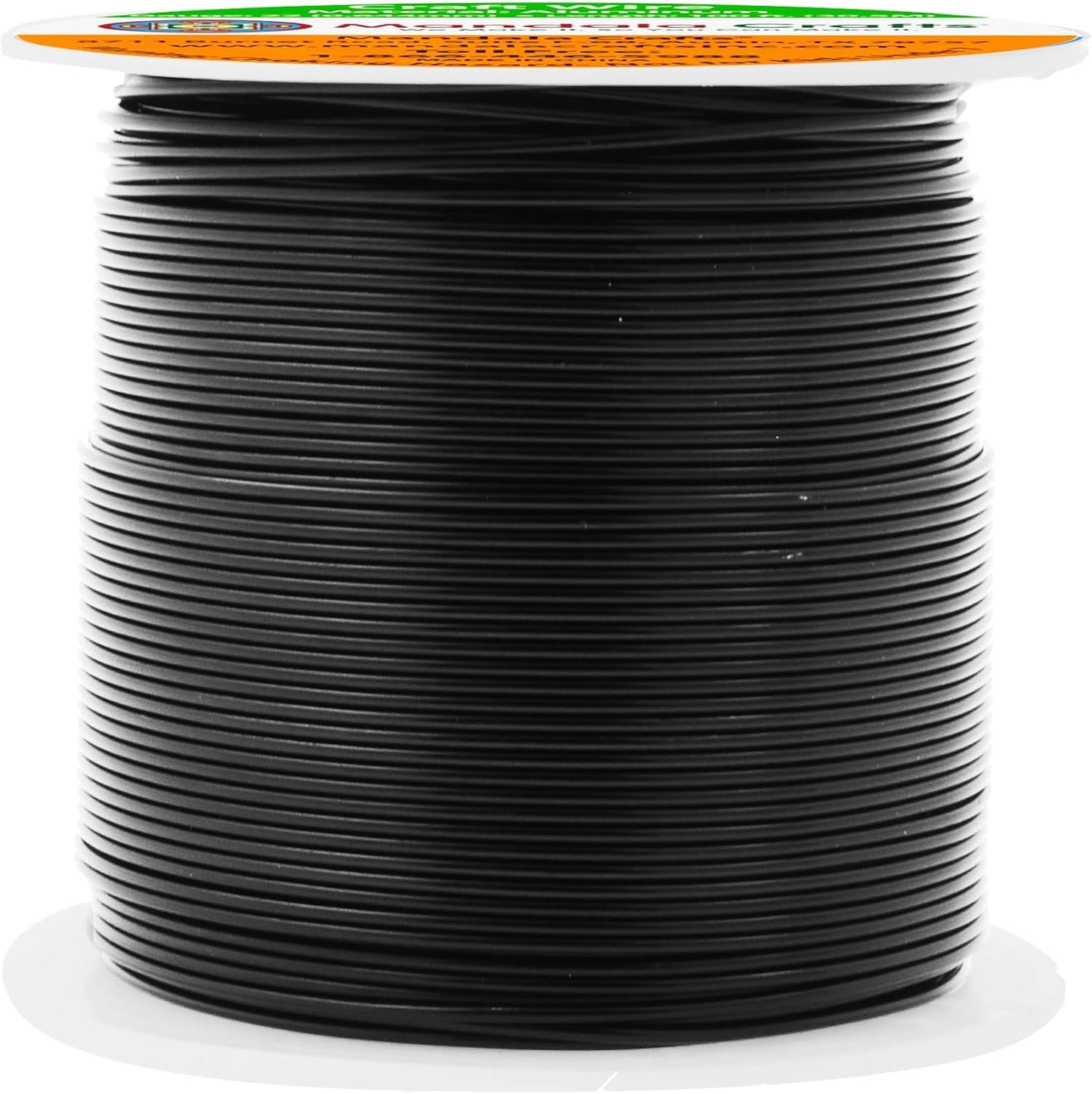 Mandala Crafts 22 Gauge Anodized Aluminum Craft Wire for Jewelry Making - 100 FT Colored Flexible Black Wire - Bendable for Bonsai Armature Crafting Sculpting - Crafty Corner
