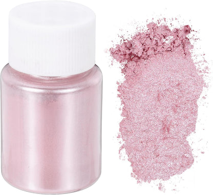uxcell 10g/0.35oz Cosmetic Grade Mica Powder, 600 Mesh Mica Powder Natural Resin Epoxy Pigment Powders for Casting Resin, Candle Dye, DIY Nail Polish and Lip Gloss, Light Pink