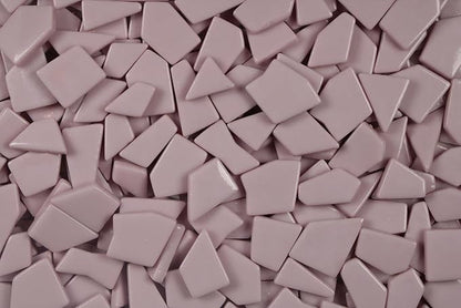 Irregular Glass Mosaic Tiles Bulk 500g Glossy and Iridescent Mosaic Glass Tiles for DIY Projects and Arts and Crafts Solid Colors and Mixes (Glossy Light Pink)