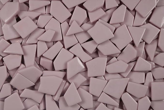 Irregular Glass Mosaic Tiles Bulk 500g Glossy and Iridescent Mosaic Glass Tiles for DIY Projects and Arts and Crafts Solid Colors and Mixes (Glossy Light Pink)