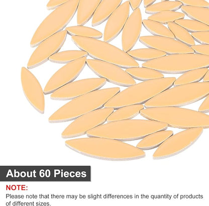 uxcell Ceramic Mosaic Tile, About 200g Teardrop Leaf Tile Mosaic Block for Handicrafts Artwork, Ginger
