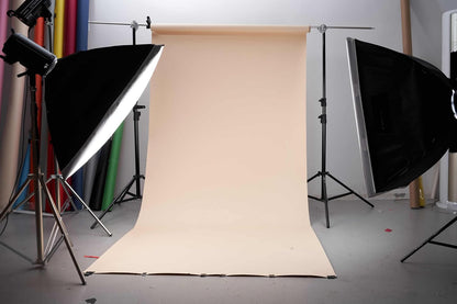 Yizhily Seamless Photogrphy Background Paper, Paper Backdrop Roll for Photoshoot, 53" x16', Ivorine, Egg Nog