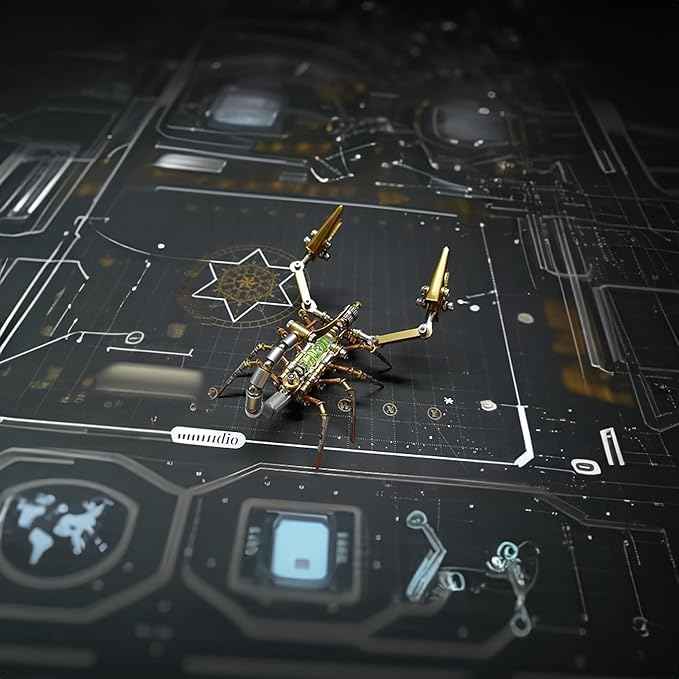 Metal Insect Scorpion Model, Steampunk Bug Mechanical, 3D Metal Puzzle, Arts and Crafts Hobby Kit,DIY Projects for Birthday(Leveling Scorpion)
