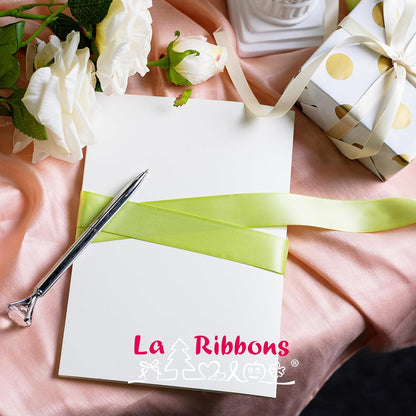 LaRibbons 1 Inch 50 Yard Double Faced Satin Ribbon,Sage Green Satin Craft Fabric Ribbon for Gift Wrapping Floral Bouquets Wedding Party Decoration - Crafty Corner