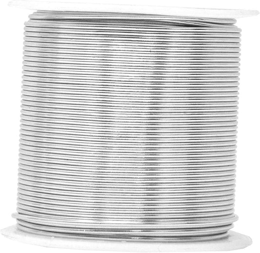 Mandala Crafts 18 Gauge Anodized Aluminum Craft Wire for Jewelry Making - 450 FT Colored Flexible Silver Combo Wire - Bendable for Bonsai Armature Crafting Sculpting - Crafty Corner