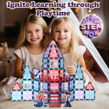 Frozen Magnetic Tiles 3 Year Old Girl Gifts 5 Year Old 4 Year Old Girl Birthday Gifts Princess Toys Magnet Tiles Building Blocks Castle Age 3 4 5 6 7 8 - Crafty Corner