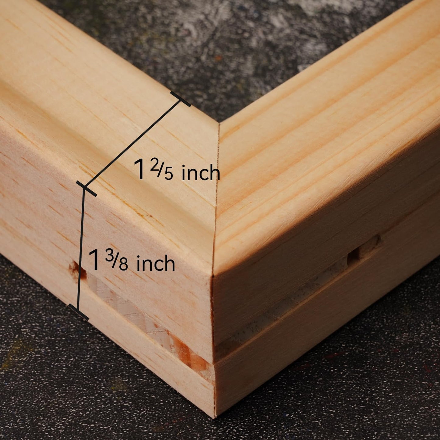 PHOENIX 30x30 Inch 2 Pack Gallery Canvas - 1.5 in Thick Large Square Canvases for Painting - Deep Edge 100% Cotton 11 Oz. Gesso Primed White Blank Professional Canvas Oil & Acrylic Paints