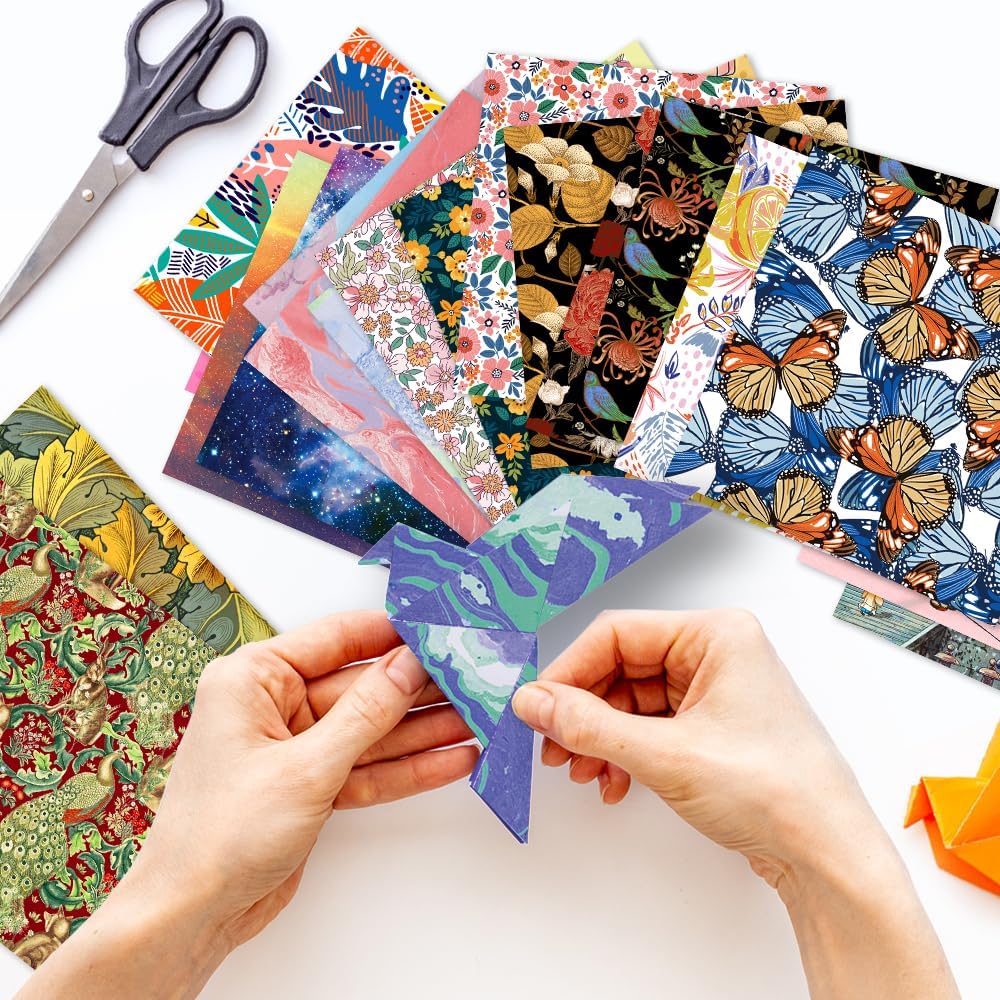 12 Different Packs Full Collection Origami Paper Kit 6 Inch Square Double Sided Color Vivid Colors Creation Easy Fold Paper Set Hand Crafts Paper Arts Creativity.01 - Crafty Corner