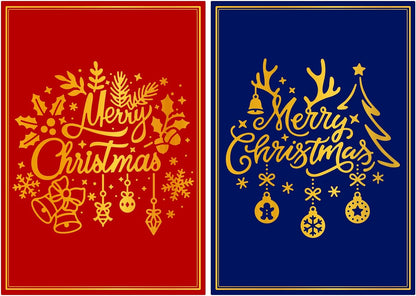 ORIGACH 2 PCS Merry Christmas Hot Foil Plate for Card Making DIY Scrapbooking Paper Decor Embossing Foil Handmade Craft