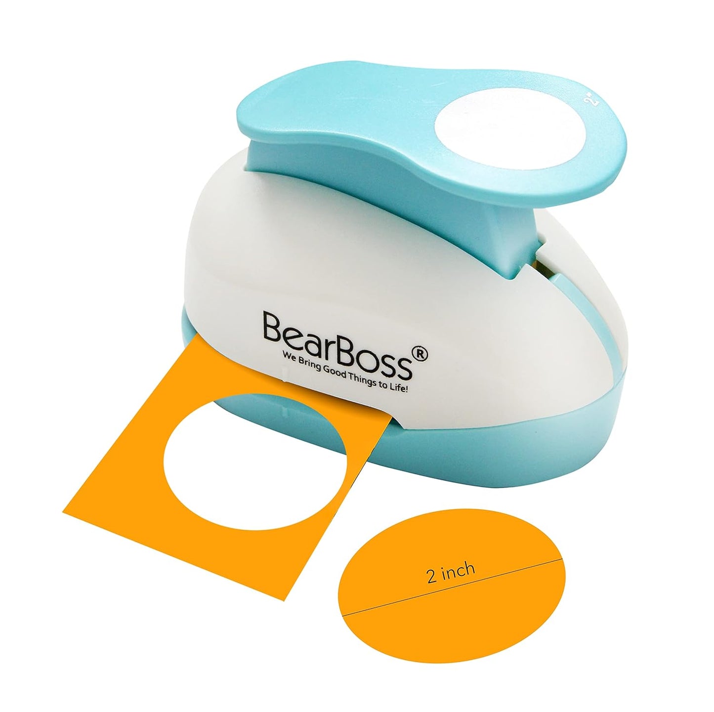 BearBoss 2 Inch Circle Punch, Hole Punch Shapes, Paper Punch Set for Scrapbooking Festival Paper Greeting Card DIY Albums Photos (Classic White) - Crafty Corner