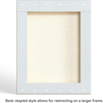 PHOENIX 11x14 Inch 4 Pack Artist Canvas - Stretched Canvases for Painting - 3/4 Inch Profile, 100% Cotton 11 Oz. Gesso Primed White Blank Professional Canvas Oil & Acrylic Paints