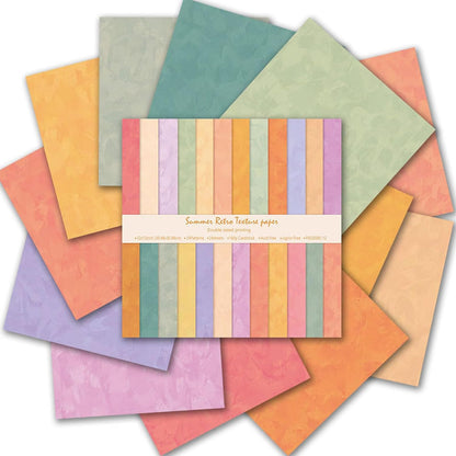 Scrapbook Paper 12x12 Solid Colors, 24 Sheets/24 Designs Double-Sided Colorful Summer Style Scrapbook Paper Pad, Decorative Paper for Junk Journals Greeting Cards Decoration (Summer, 12x12 in) - Crafty Corner