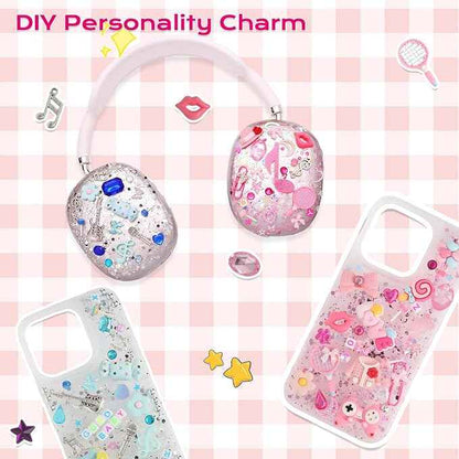 EIiovcnya 4980 Pcs Junk case Charms for Junk Cases, DIY Junk Phone case, Nail Charms, Bling Resin Rhinestone, Bows, Star, Love, Candy, Letter Beads,Beads，etc.