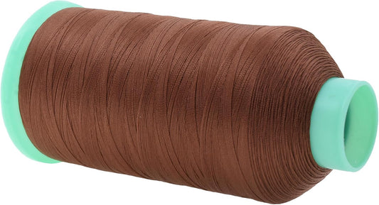 Mandala Crafts Brown Heavy Duty Nylon Thread - 2843 YDs Size 46 210D T45 Tex 45 for Leather, Jeans, Outdoor, Marine & Upholstery
