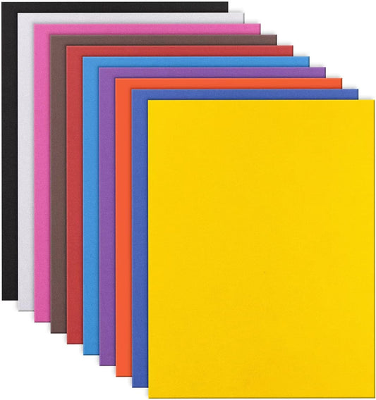 MEARCOOH Foam Sheets Crafts 9x12 Inch 10 Colors 2mm Eva Color Craft Foam Paper for Crafts Project Preschoolers Classroom Scrapbooking DIY Cosplay(10 Sheets) - Crafty Corner