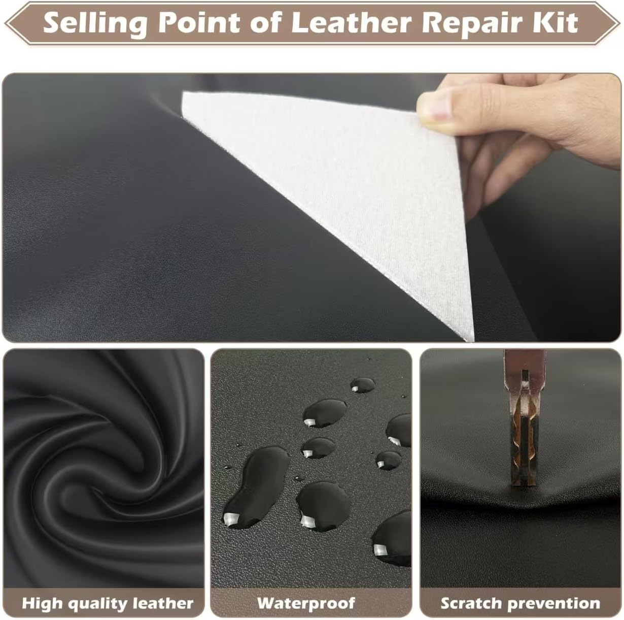 Leather Repair Tape, 4.7x63 inch Leather Patches for Furniture, Self Adhesive Leather Repair Patch for Sofas, Couches, Leather Covers, Seats, Chairs, Vinyl Repair Tape Red-Fine Grain