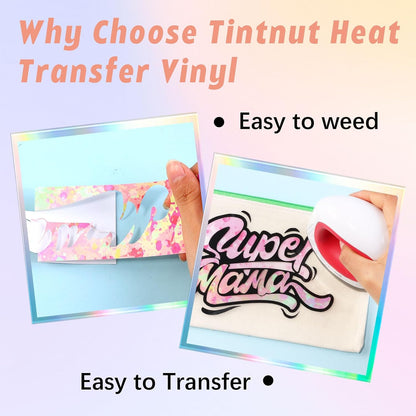 Tintnut Splash Heat Transfer Vinyl Roll - 12 Inch x 5ft Spring Color Watercolor Ink Patterned HTV Splatter Iron On Vinyl DIY T-Shirts Hats Clothes Canvas Bags for Cricut or Silhouette Cameo