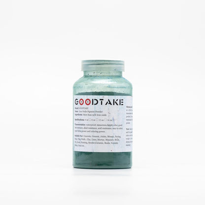 GOODTAKE Iron Oxide Powder, Green Cement Color Pigment Pastel Mortar Mix DIY Powder Manually Paving Concrete Mold Color Pigment Dye for Cement Mortar Grout (Green, 16 oz)