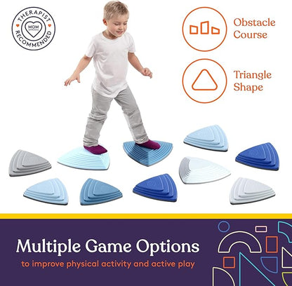 Special Supplies Stepping Stones for Kids Indoor and Outdoor Balance Blocks Promote Coordination, Balance Strength Child Safe Rubber, Non-Slip Edging