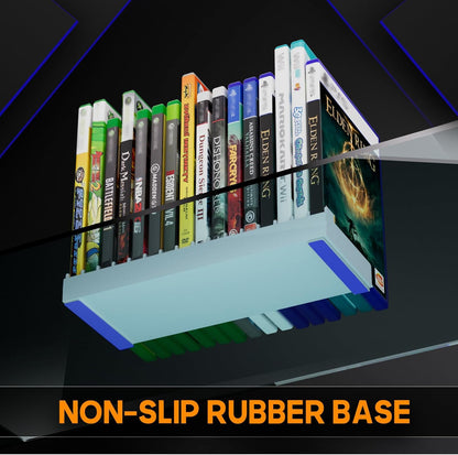 Nargos Video Game Storage Holder for for PS5/ PS4/ PS3/ PS2/ Xbox One/Xbox 360 and Xbox Series X/S/Wii/Switch/Switch 2 Game Cases, DVD and Blu-Ray Organizer for Desk (2, White)