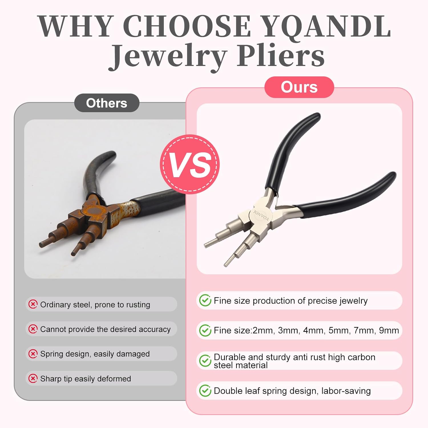 Jewelry Making Tool - High-Carbon Steel Bail Making Pliers with 2-9mm Adjustable Looper, Professional Wire Looping Tool for Earrings, Rings & Crafting (Multi-Functional Design) Jewelry Pliers - Crafty Corner